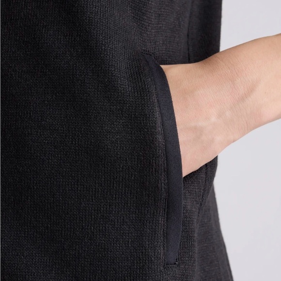 Quince Black Sweater-knit Fleece Vest XL - Picture 3 of 8